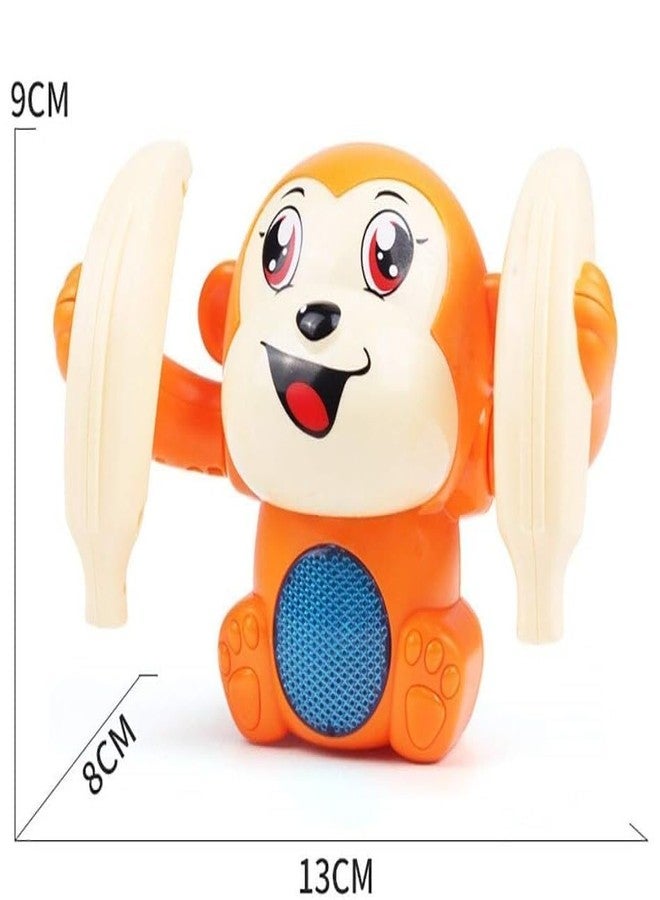 ZELVO Dancing Monkey Musical Toy for Kids Baby Spinning Rolling Doll Tumble Toy with Voice Control Musical Light and Sound Effects with Sensor (Multicolor) - Image 2
